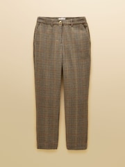 Joules Cora Tapered Leg Elton Tweed Brown Trouser - Image 8 of 8