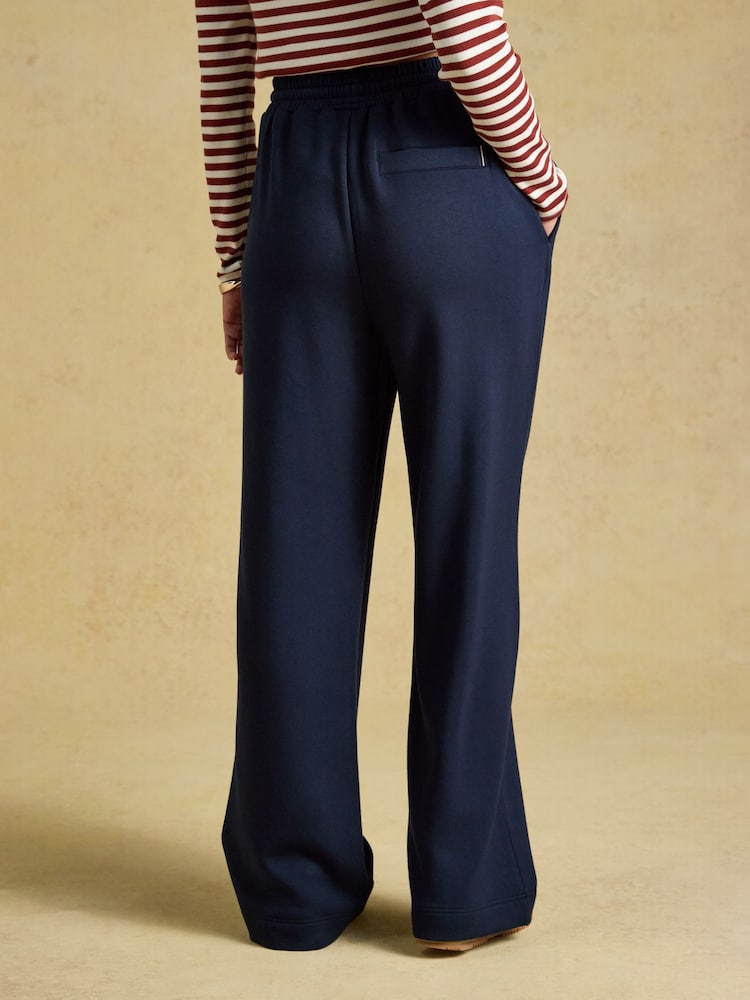 Joules Navy Super Soft Pull On Smart Wide Leg Joggers - Image 2 of 7 Joules Navy Super Soft Pull On Smart Wide Leg Joggers - Image 2 of 7