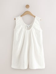 White Double Cloth Romper - Image 5 of 7