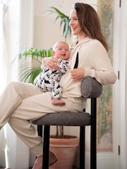Seraphine Cream Super Soft Maternity & Nursing Modal Blend Hoodie with Nursing Zips - Image 4 of 7
