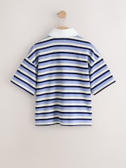 Blue Stripe Short Sleeve Rugby Top (3-16yrs) - Image 6 of 8