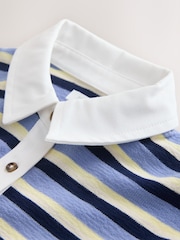 Blue Stripe Short Sleeve Rugby Top (3-16yrs) - Image 7 of 8