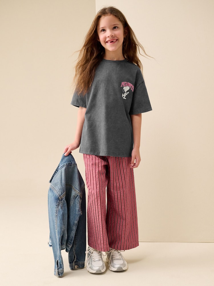 Charcoal Grey Peanuts Snoopy License Oversized Graphic T-Shirt (3-16yrs) - Image 2 of 6 Charcoal Grey Peanuts Snoopy License Oversized Graphic T-Shirt (3-16yrs) - Image 2 of 6