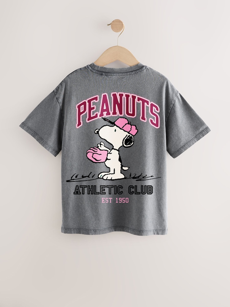 Charcoal Grey Peanuts Snoopy License Oversized Graphic T-Shirt (3-16yrs) - Image 6 of 6 Charcoal Grey Peanuts Snoopy License Oversized Graphic T-Shirt (3-16yrs) - Image 6 of 6