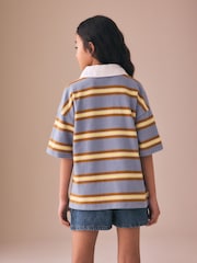 Purple Stripe Short Sleeve Rugby Top (3-16yrs) - Image 2 of 8