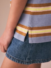 Purple Stripe Short Sleeve Rugby Top (3-16yrs) - Image 4 of 8