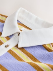 Purple Stripe Short Sleeve Rugby Top (3-16yrs) - Image 7 of 8