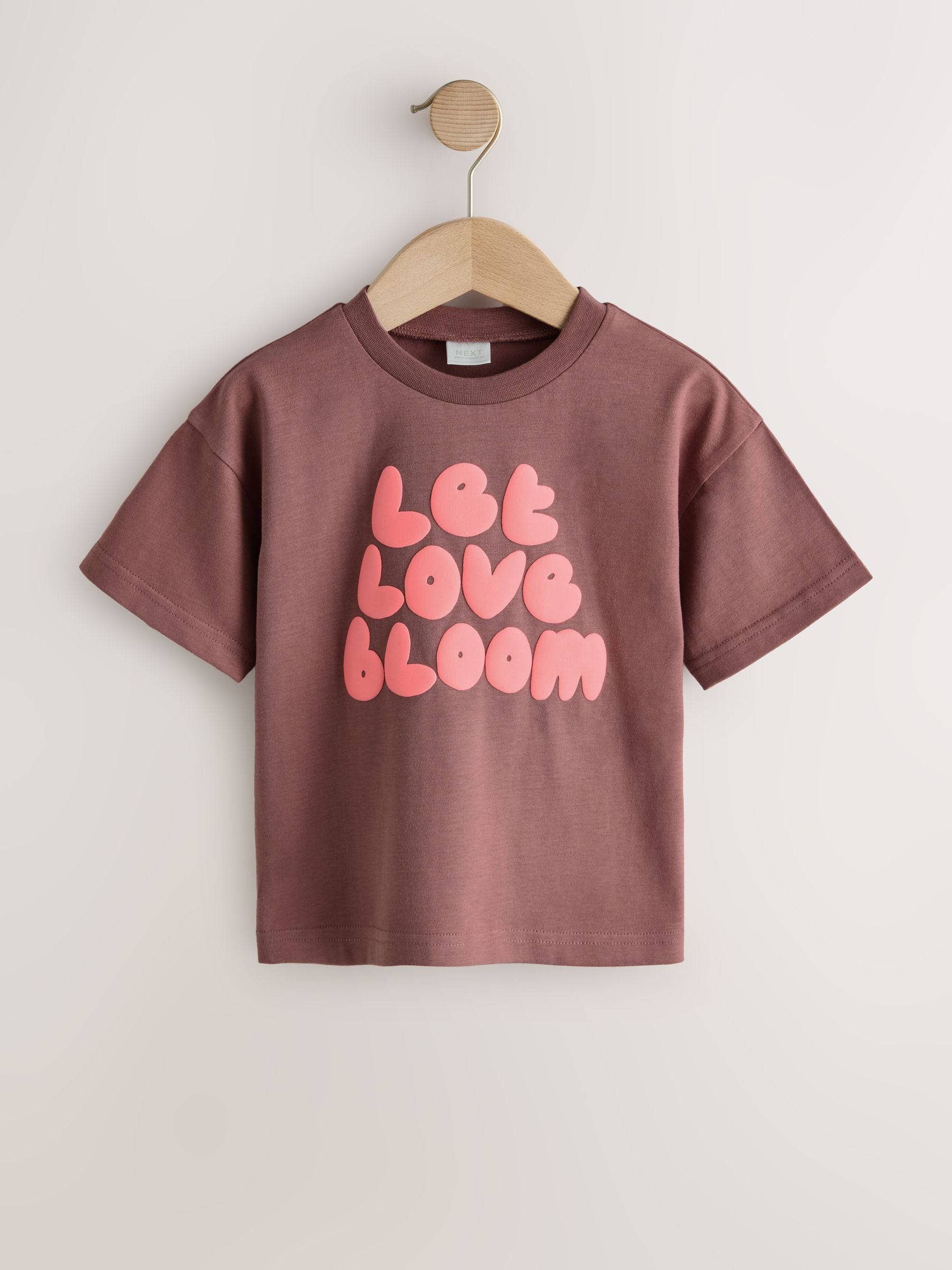 Next：日本 ブラウン / ピンク - 半袖 Tシャツ（3 ヶ月 〜 7 歳） from