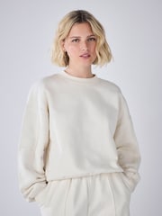 Ecru Crew Neck Sweatshirt - Image 3 of 9