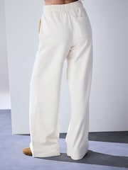 Ecru White Wide Leg Joggers - Image 4 of 8