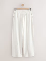 Ecru White Wide Leg Joggers - Image 6 of 8