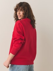 Red Long Sleeve Frill Collar Sweatshirt - Image 2 of 7