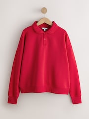 Red Long Sleeve Frill Collar Sweatshirt - Image 5 of 7