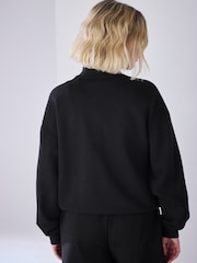 Black Soft Scuba Zip Through Jacket - Image 4 of 8