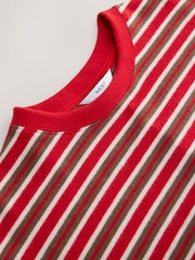 Red/White Cosy Lace Trim Short Sleeve Top - Image 6 of 7