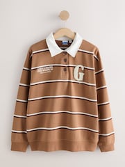 Brown Gilmore Striped Rugby Shirt - Image 5 of 8