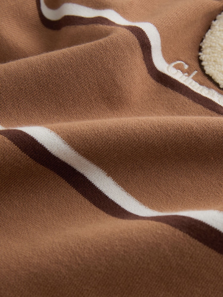 Brown Gilmore Striped Rugby Shirt - Image 8 of 8