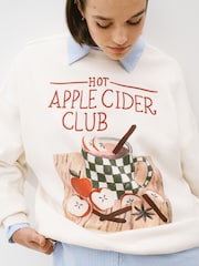 Ecru Autumnal Apple Cider Graphic Sweatshirt - Image 3 of 7
