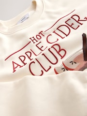 Ecru Autumnal Apple Cider Graphic Sweatshirt - Image 6 of 7