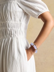 Joules Ella White Double Cloth Cotton Midi Dress - Image 5 of 9