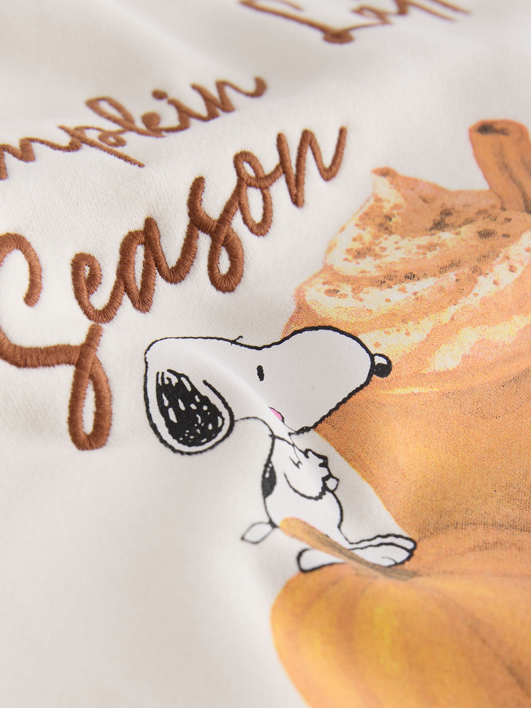 Buy Ecru Pumpkin Latte Snoopy Licence Sweatshirt from Next USA