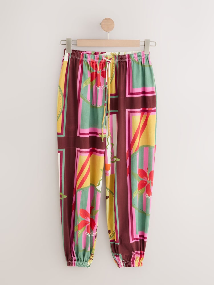 Floral Print Jersey Balloon Trousers - Image 1 of 8