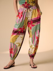 Floral Print Jersey Balloon Trousers - Image 3 of 8