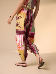 Floral Print Jersey Balloon Trousers - Image 4 of 8