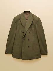 Joules Green Slim Fit Linen Suit Jacket - Image 10 of 10