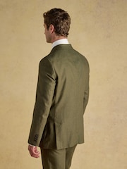 Joules Green Slim Fit Linen Suit Jacket - Image 2 of 10