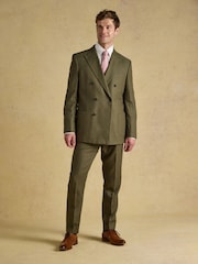 Joules Green Slim Fit Linen Suit Jacket - Image 7 of 10