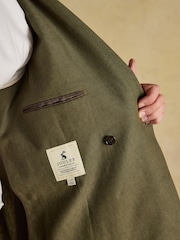Joules Green Slim Fit Linen Suit Jacket - Image 9 of 10