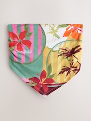 Floral Palm Print Bandeau Boobtube Scarf Top - Image 5 of 7