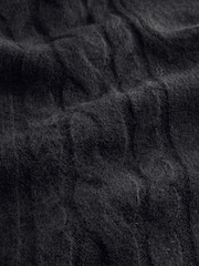 Laura Ashley Black Cable Knit Cardigan - Image 9 of 9