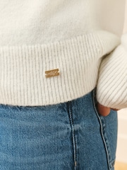 Laura Ashley Cream Crew Neck Jumper With A Touch Of Wool - Image 4 of 8