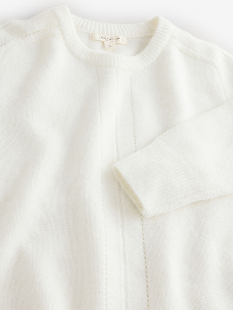 Laura Ashley Cream Crew Neck Jumper With A Touch Of Wool - Image 8 of 8