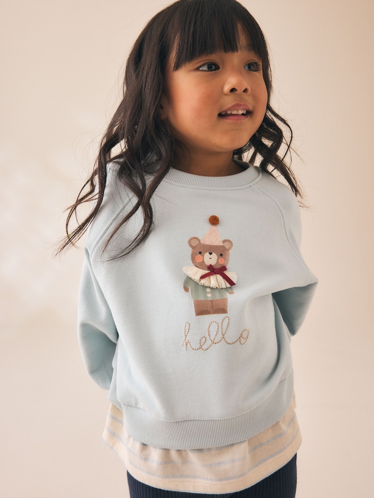 Blue Bear Sweatshirt and Leggings Set (3mths-7yrs) - Image 4 of 4 Blue Bear Sweatshirt and Leggings Set (3mths-7yrs) - Image 4 of 4
