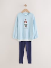 Blue Bear Sweatshirt and Leggings Set (3mths-7yrs) - Image 5 of 10