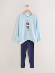 Blue Bear Sweatshirt and Leggings Set (3mths-7yrs) - Image 6 of 10