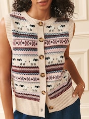 Laura Ashley Pullunder aus Wolle mit Fair-Isle-Muster und Schafdesign - Bild 3 von 3