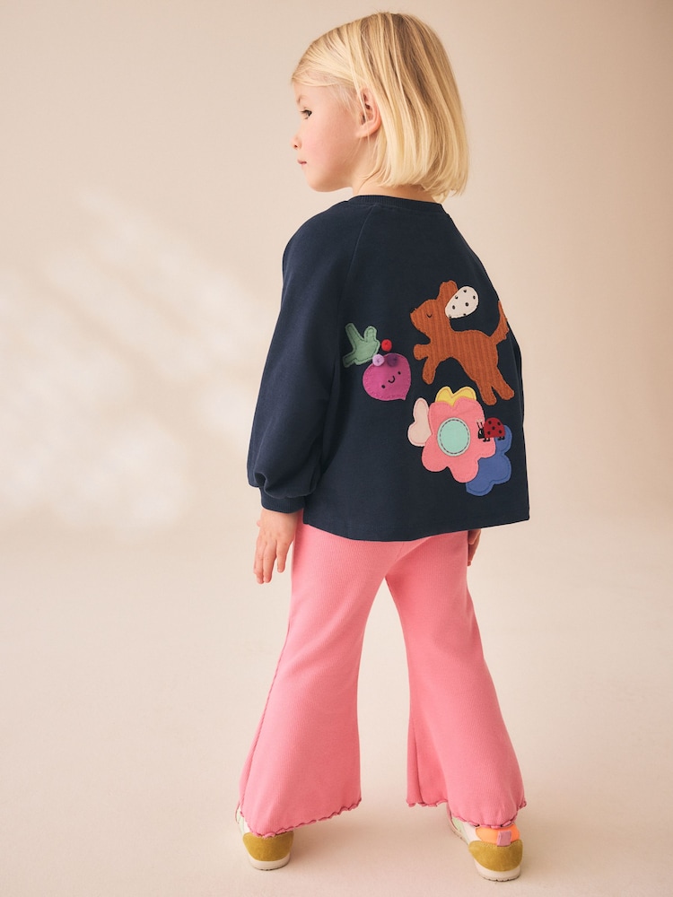 Bleu marine motif chien - Ensemble Manches longues Top et Leggings (3mths-7yrs) - Image 2 de 4 Bleu marine motif chien - Ensemble Manches longues Top et Leggings (3mths-7yrs) - Image 2 de 4