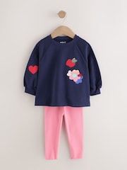 Navy Dog Long Sleeve Top and Leggings Set (3mths-7yrs) - Image 5 of 12
