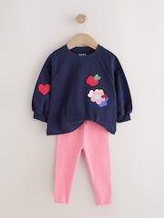 Navy Dog Long Sleeve Top and Leggings Set (3mths-7yrs) - Image 6 of 12