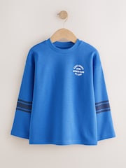 Blue/Red/Green Varsity Graphic Long Sleeve Relaxed Fit T-Shirts 3 Pack (3-16yrs) - Image 2 of 7