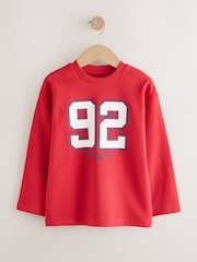 Blue/Red/Green Varsity Graphic Long Sleeve Relaxed Fit T-Shirts 3 Pack (3-16yrs) - Image 3 of 7