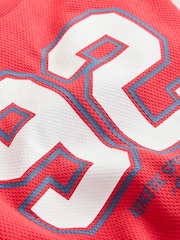 Blue/Red/Green Varsity Graphic Long Sleeve Relaxed Fit T-Shirts 3 Pack (3-16yrs) - Image 7 of 7