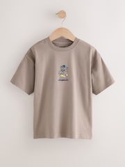 Blue/Neutral/Plum - Kurzarm-T-Shirts in Relaxed-Fit mit Grafikprint im 3er-Pack (3–16J.) - Bild 2 von 7