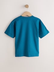 Blue/Grey/Tan Relaxed Fit Graphic Print Short Sleeve T-Shirts 3 Pack (3-16yrs) - Image 5 of 7