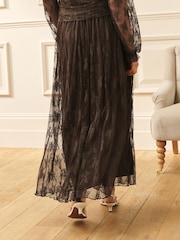 Laura Ashley Brown Floral Lace Skirt - Image 3 of 7