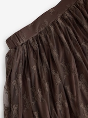 Laura Ashley Brown Floral Lace Skirt - Image 6 of 7
